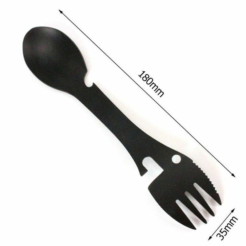 AkoaDa Trendy Outdoor Multifunctional Camping Cookware Spoon Fork Bottle Opener New US