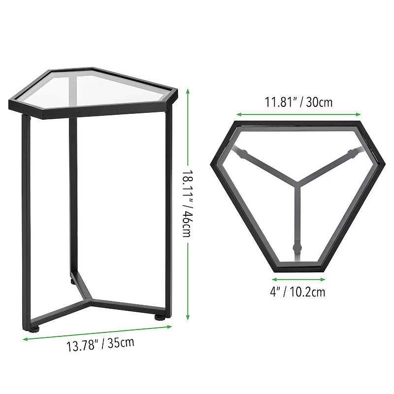 mDesign Triangle Inlay Top Accent Table