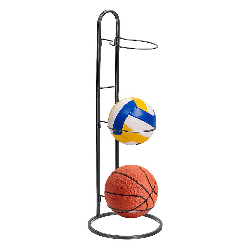 Ball Storage Rack Basketball Holder 3 Tier Removable Vertical Display Stand