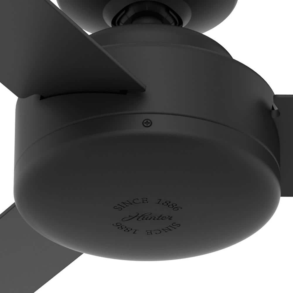 Hunter Presto 52 in Indoor Matte Black Ceiling Fan with Wall Control