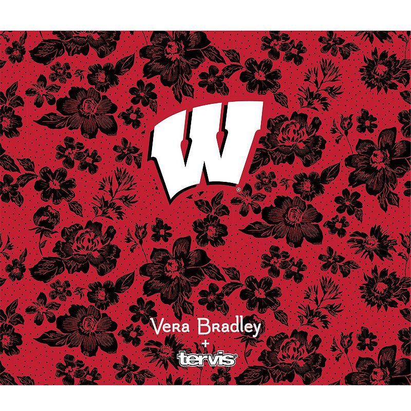 Vera Bradley x Tervis Wisconsin Badgers 24oz. Wide Mouth Bottle with Deluxe Lid