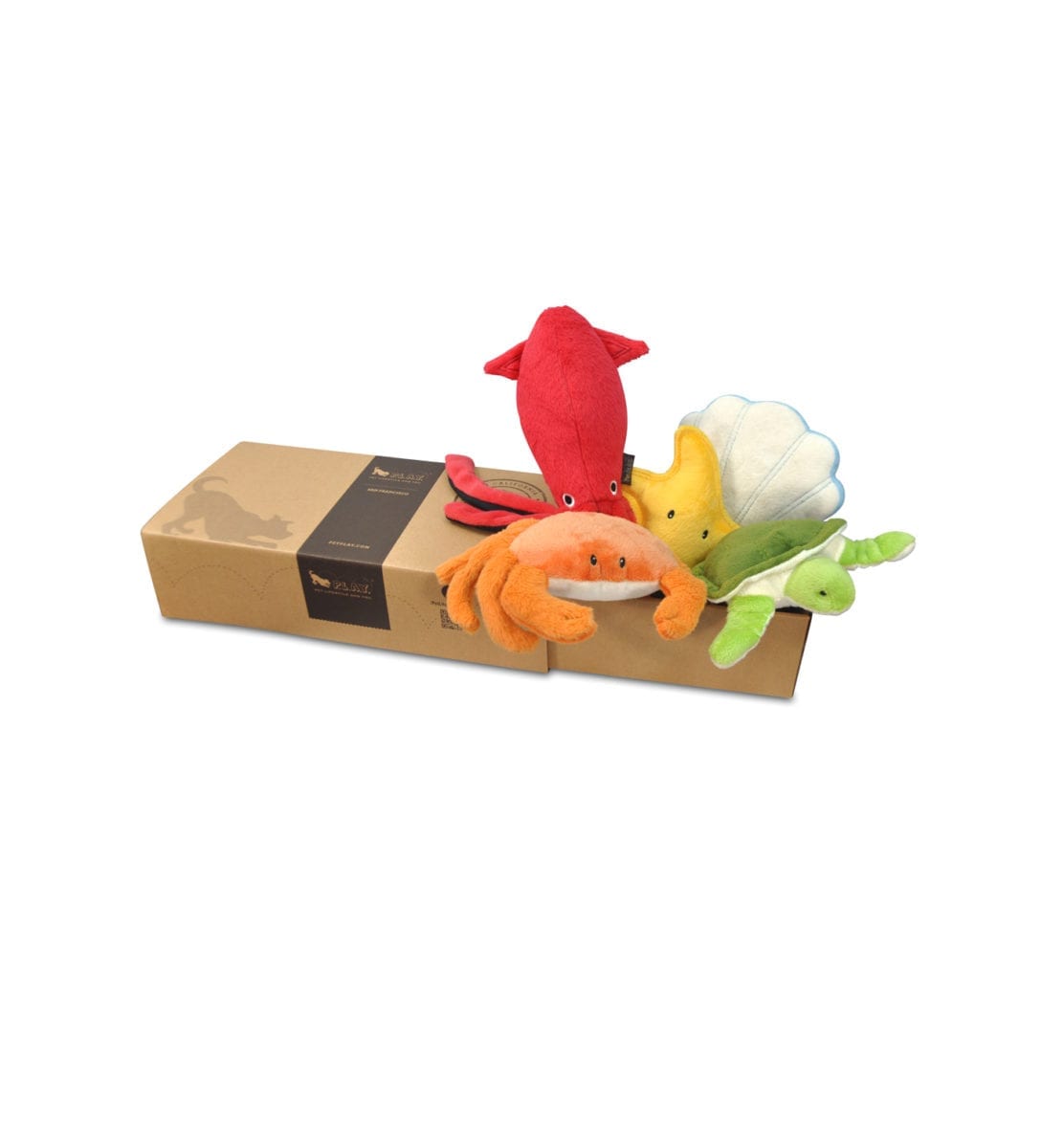 PET PLAY Under The Sea Dog Toys - 5 Piece Gift Box Set