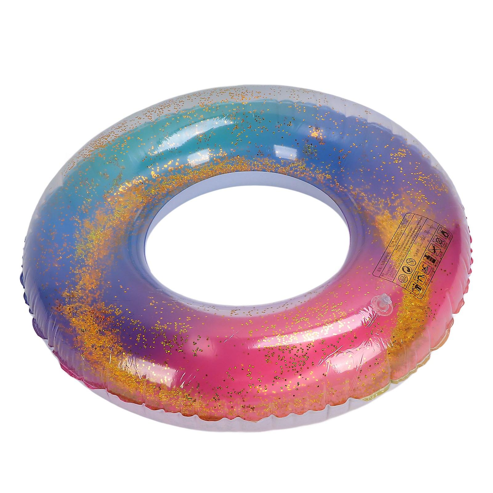 Colored Swimming Rings Bright Colors Sequin Thickened Inflatable Glitter Swim Rings For Swimming Pool