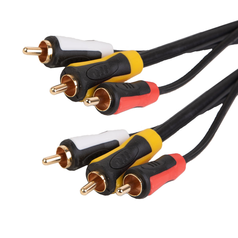 CABLE TRIPLE RCA 12' BLK