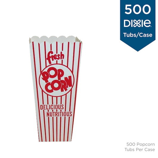 Dixie Popcorn Box Quick Full Label  500 Count  1 p...