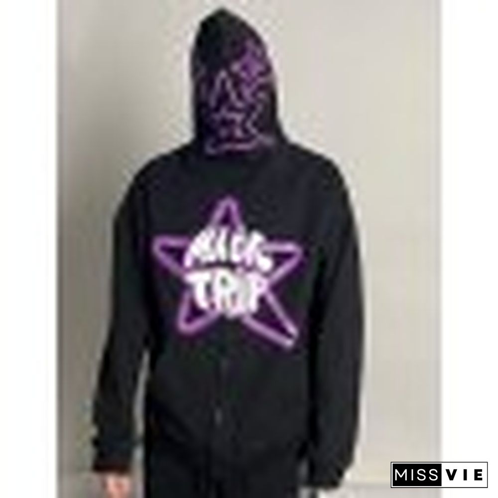 Magic Star Graphic Zip Up Hoodie