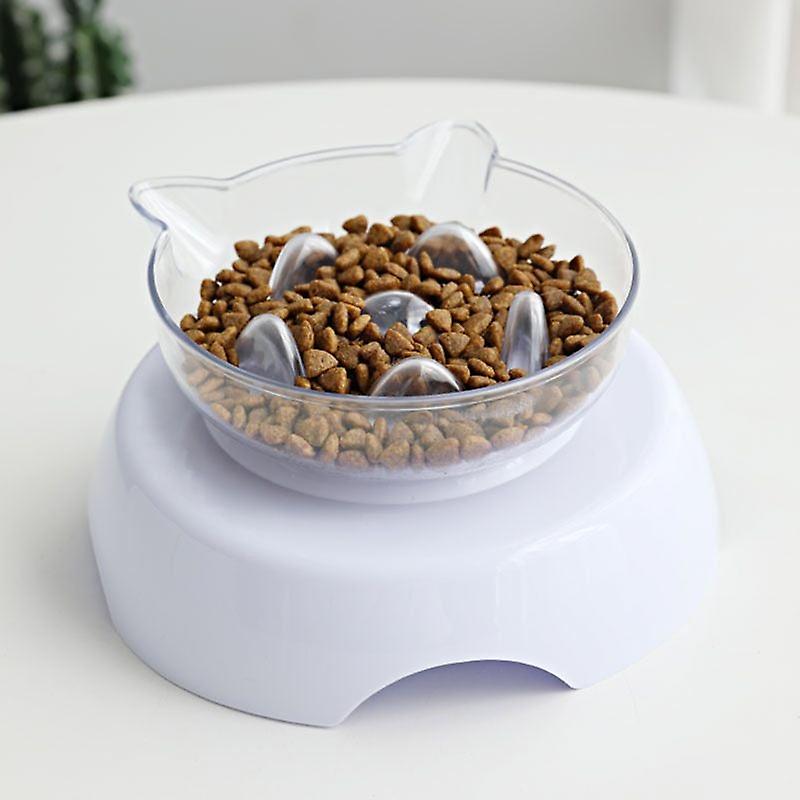 Elevated pet slow feeder