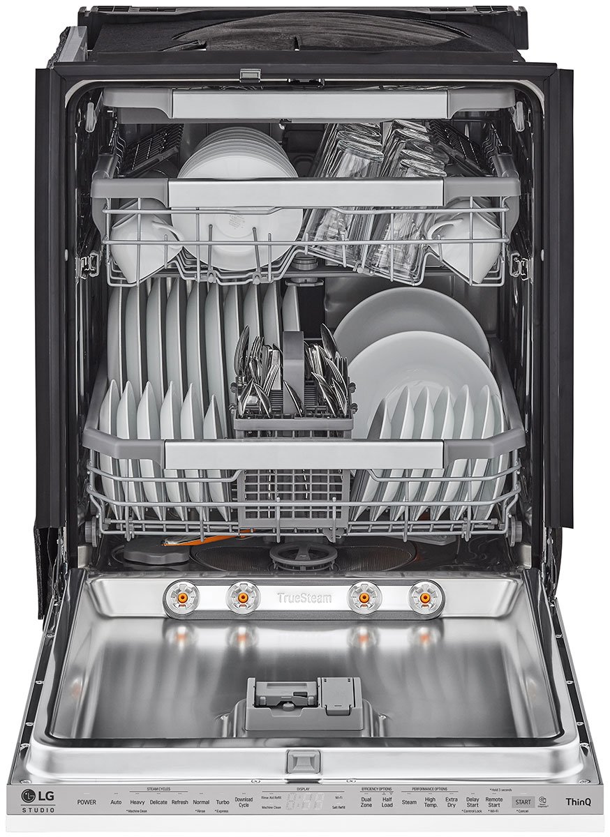 LG Studioand#xA0;24-Inch Top Control Wi-Fi Enabled Dishwasher in Panel-Ready