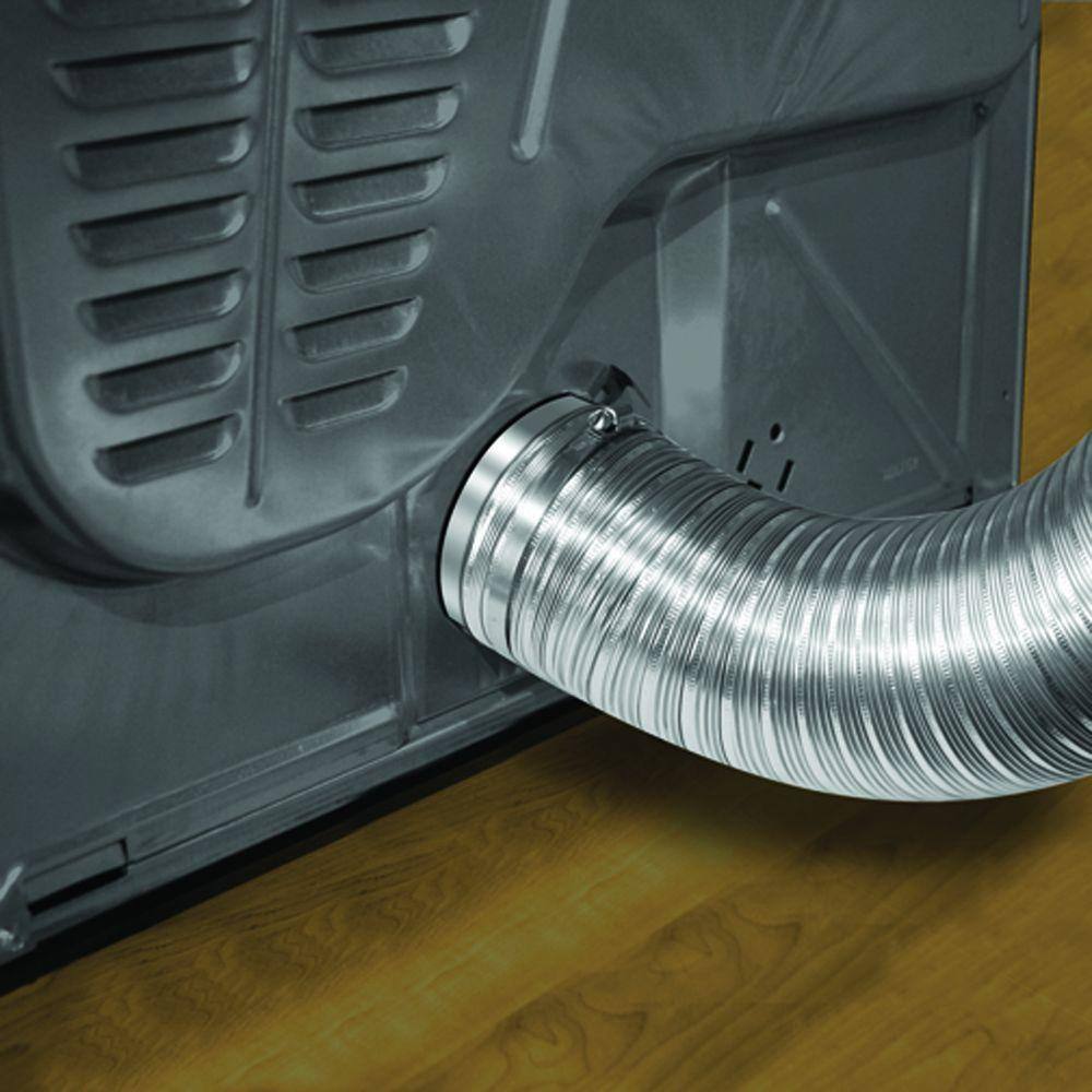 Everbilt 4 in. x 6 ft. Heavy Duty Aluminum Duct with Collars MFX46C2ULHD12