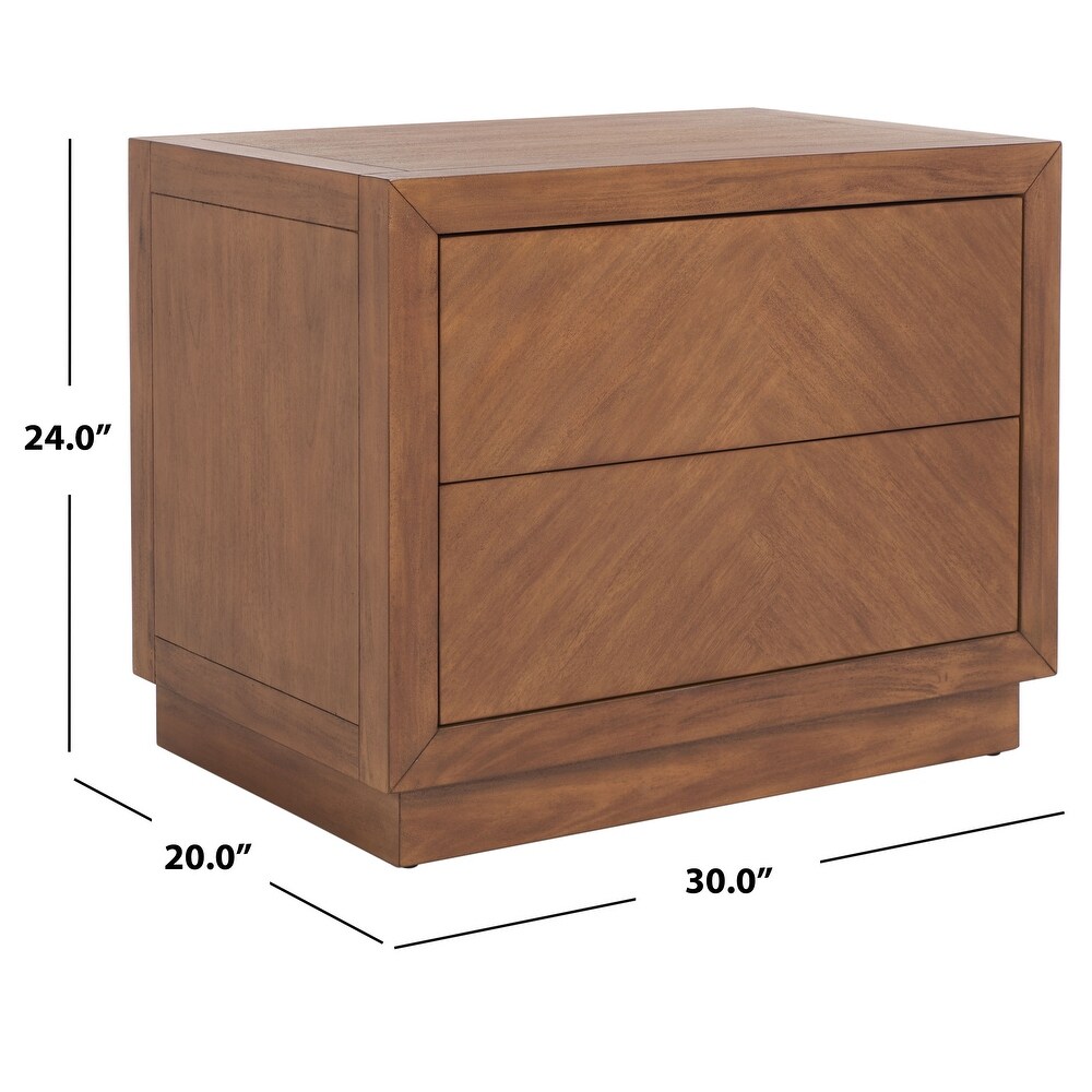 SAFAVIEH Couture Steve 2 Drawer Wood Nightstand