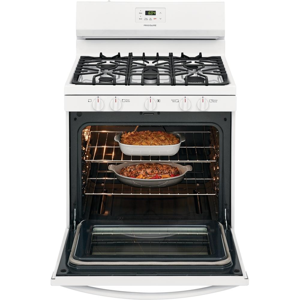 Frigidaire 30-inch Freestanding Gas Range with Even Baking Technology FCRG3052AW