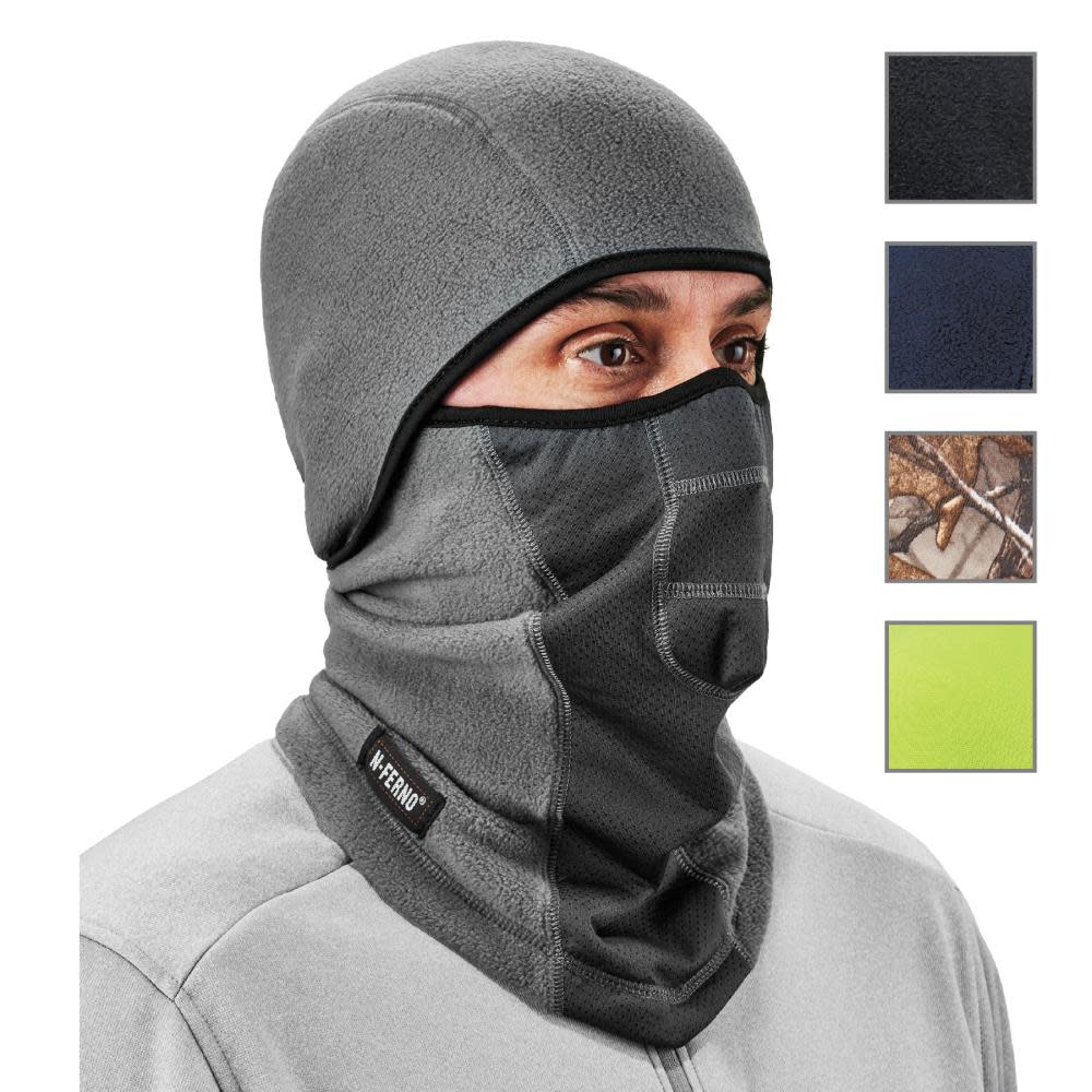 Ergodyne N Ferno 6823 Balaclava Face Mask Windproof Hinged Gray