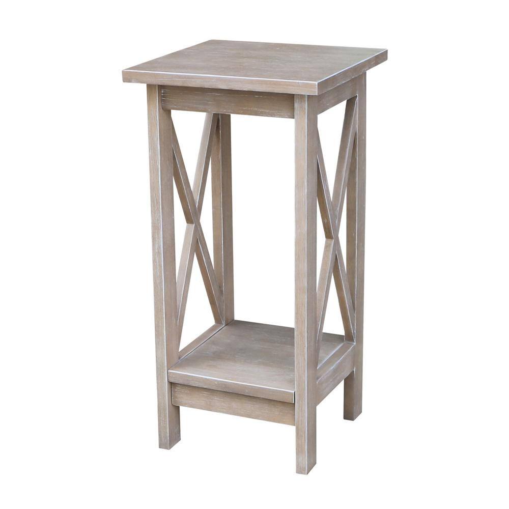 International Concepts Weathered 24 in. H Gray X-Sided Plant Stand OT09-3071X