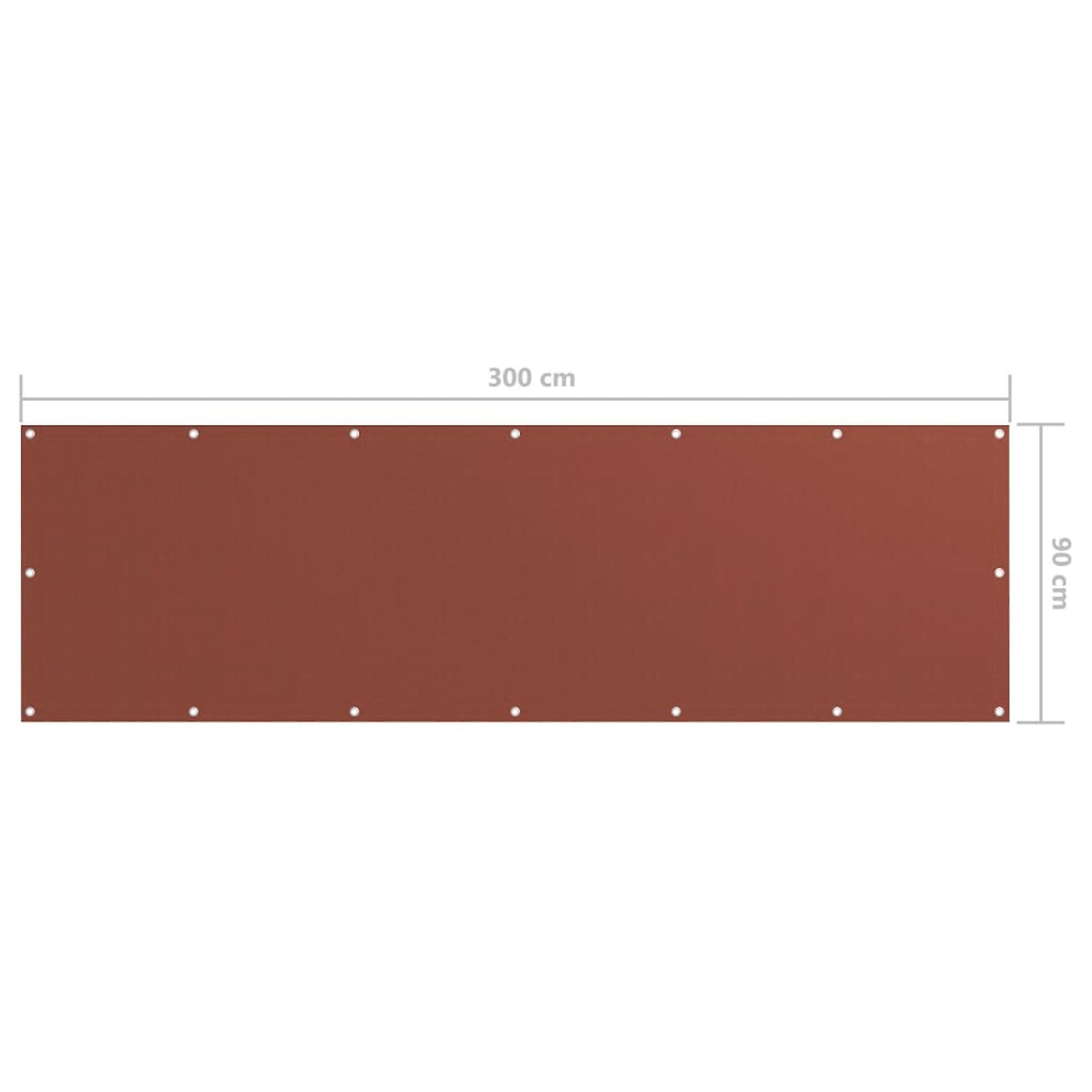 Balcony Privacy Screen Terracotta Red 90x300 Cm Oxford Fabric No.352265