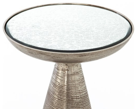 Karissa End Table Brushed Bronze  Ash Glass   Contemporary   Side Tables And End Tables   by Rustic Home Furniture Deco  Houzz