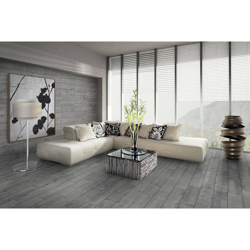 Florida Tile Home Collection Timber Grey 6 in. x 24 in. Porcelain Floor and Wall Tile (14 sq. ft.  case) CHDEDST106X24