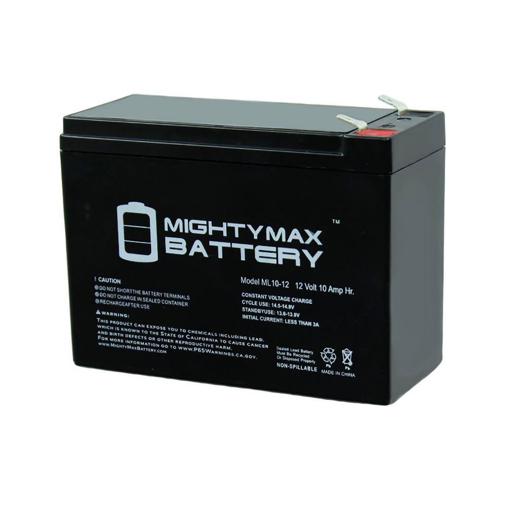 MIGHTY MAX BATTERY 12-Volt 10 Ah Sealed Lead Acid Rechargeable Battery (3-Pack) ML10-12MP3