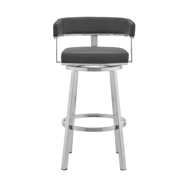 Sez 26 Inch Modern Swivel Barstool Armchair， Backrest