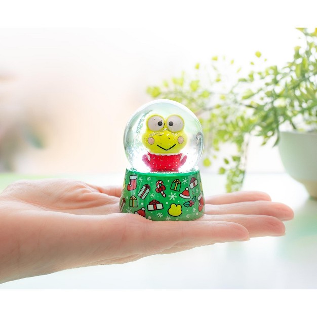 Silver Buffalo Sanrio Keroppi Holiday Mini Snow Globe 2 5 Inches Tall