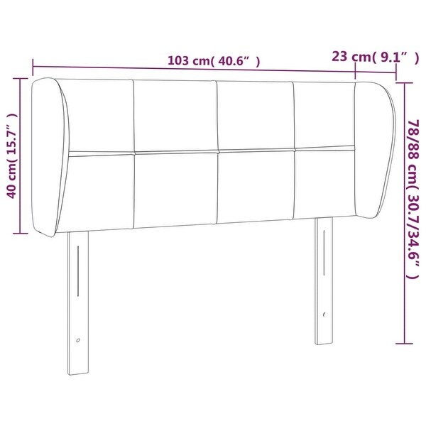 vidaXL Headboard with Ears Dark Gray 79.9