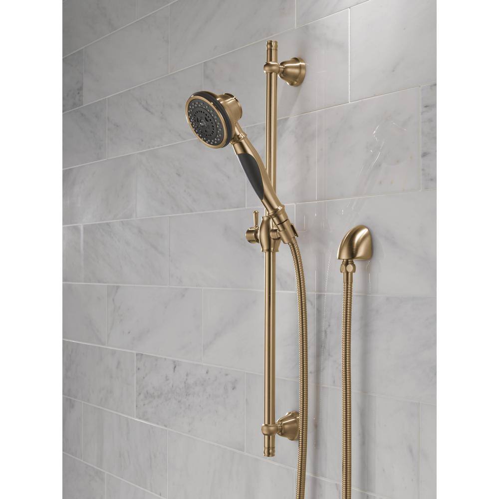 Delta 3-Spray Patterns Wall Mount Handheld Shower Head 1.75 GPM in Champagne Bronze 53021-CZ-PK