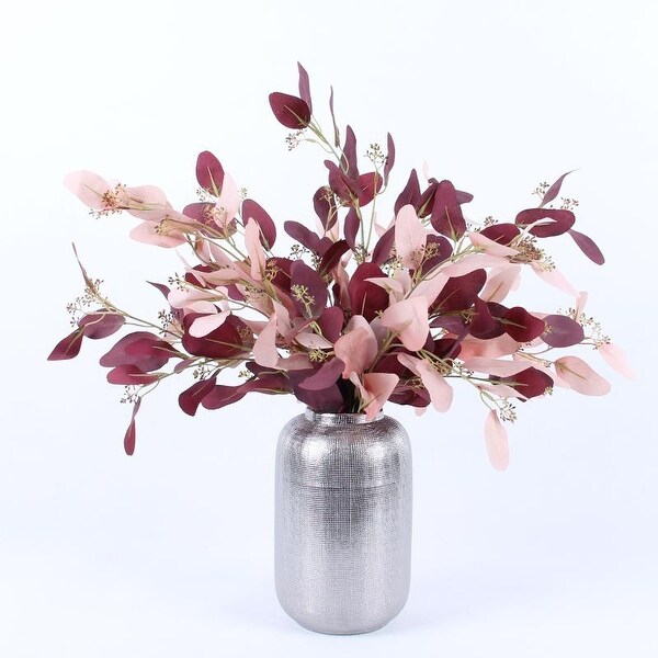 FloralGoods Artificial Eucalyptus in Pink or Red 29 Tall