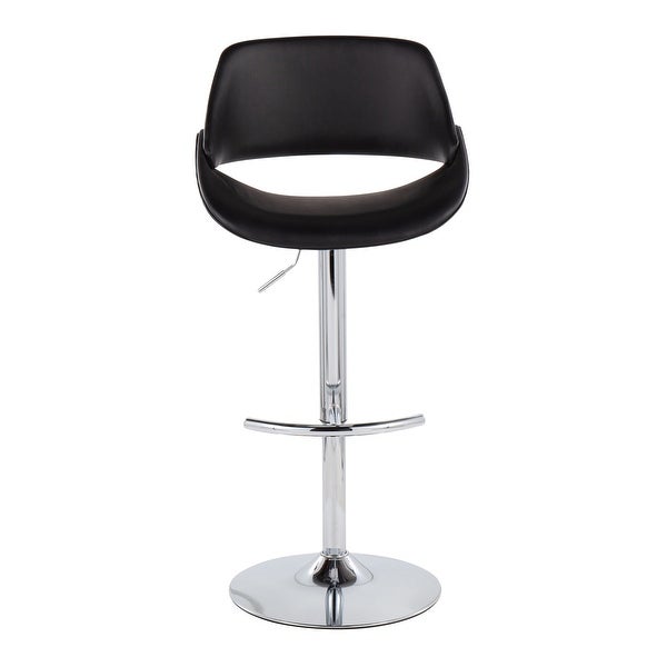 Silver Orchid Svellingen Adjustable Bar Stool with Rounded T Footrest - Set of 2