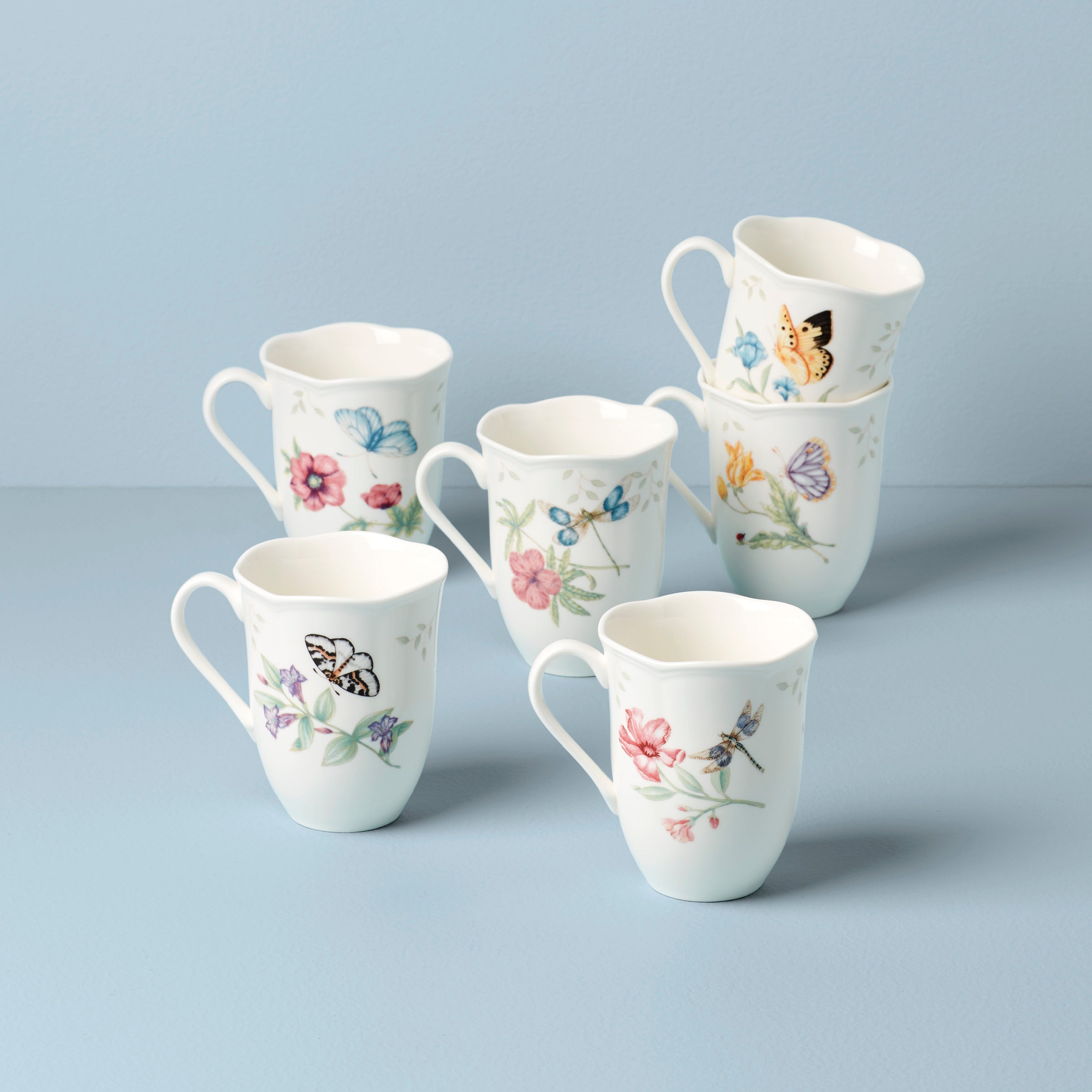 Butterfly Meadow 6-Piece Mug Set