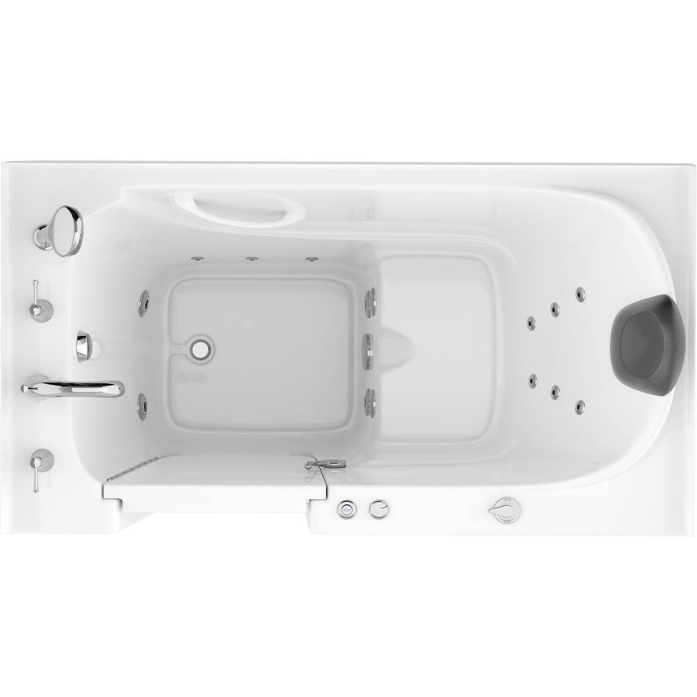 Universal Tubs Safe Premier 59.6 in. x 60 in. x 32 in. Left Drain Walk-in Whirlpool Bathtub in White HD3260LWH-CP