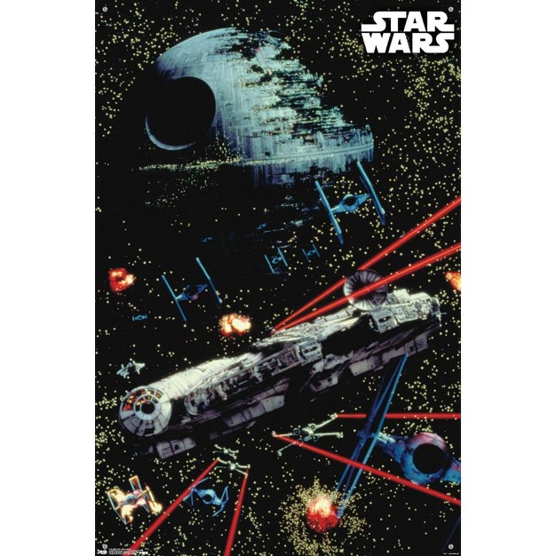 Trends International Star Wars Saga Space Battle Unframed Wall Poster Prints