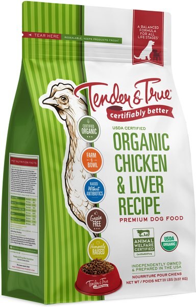 Tender and True Organic Grain-Free Chicken and Liver Recipe Dry Dog Food