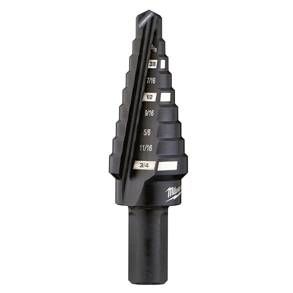 Milwaukee #3 Step Drill Bit 1/4 in. - 3/4 in. x 1/16 in. 48-89-9203 from Milwaukee