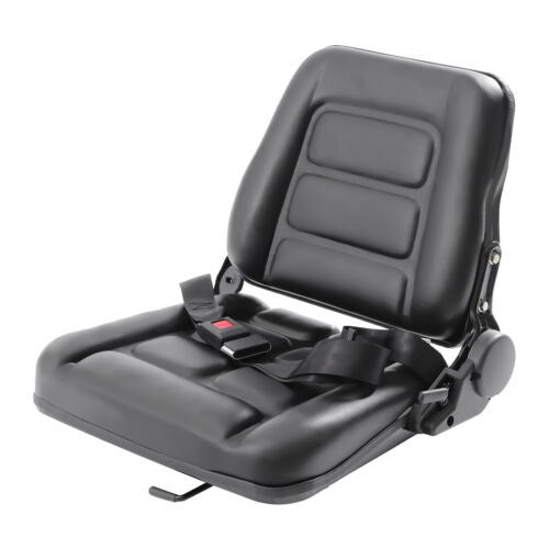 Forklift Seat PVC With Adjustable 35-175 Degrees Backrest Foldable Movable