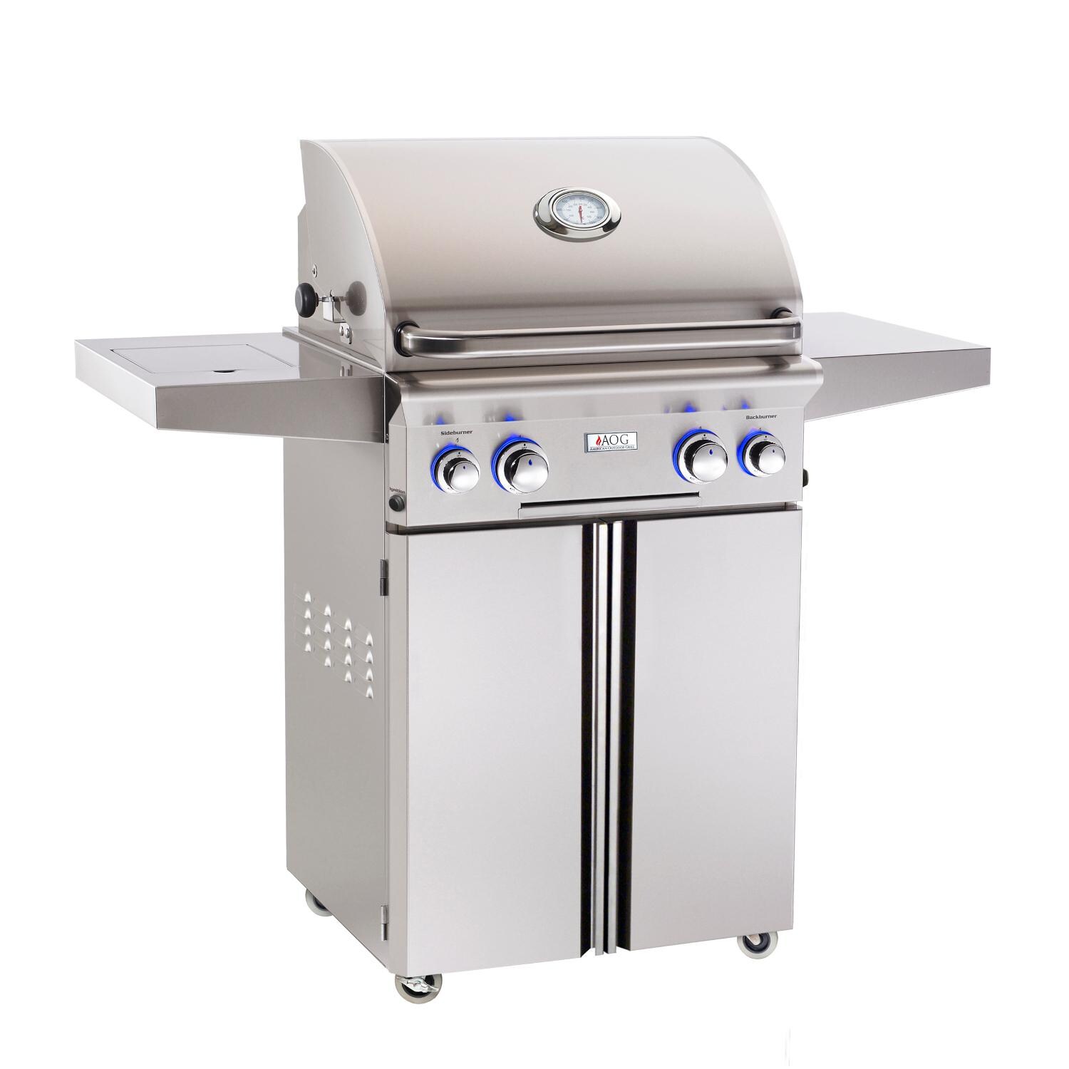 American Outdoor Grill L-Series 24-Inch 2-Burner Propane Gas Grill W/ Rotisserie and Single Side Burner