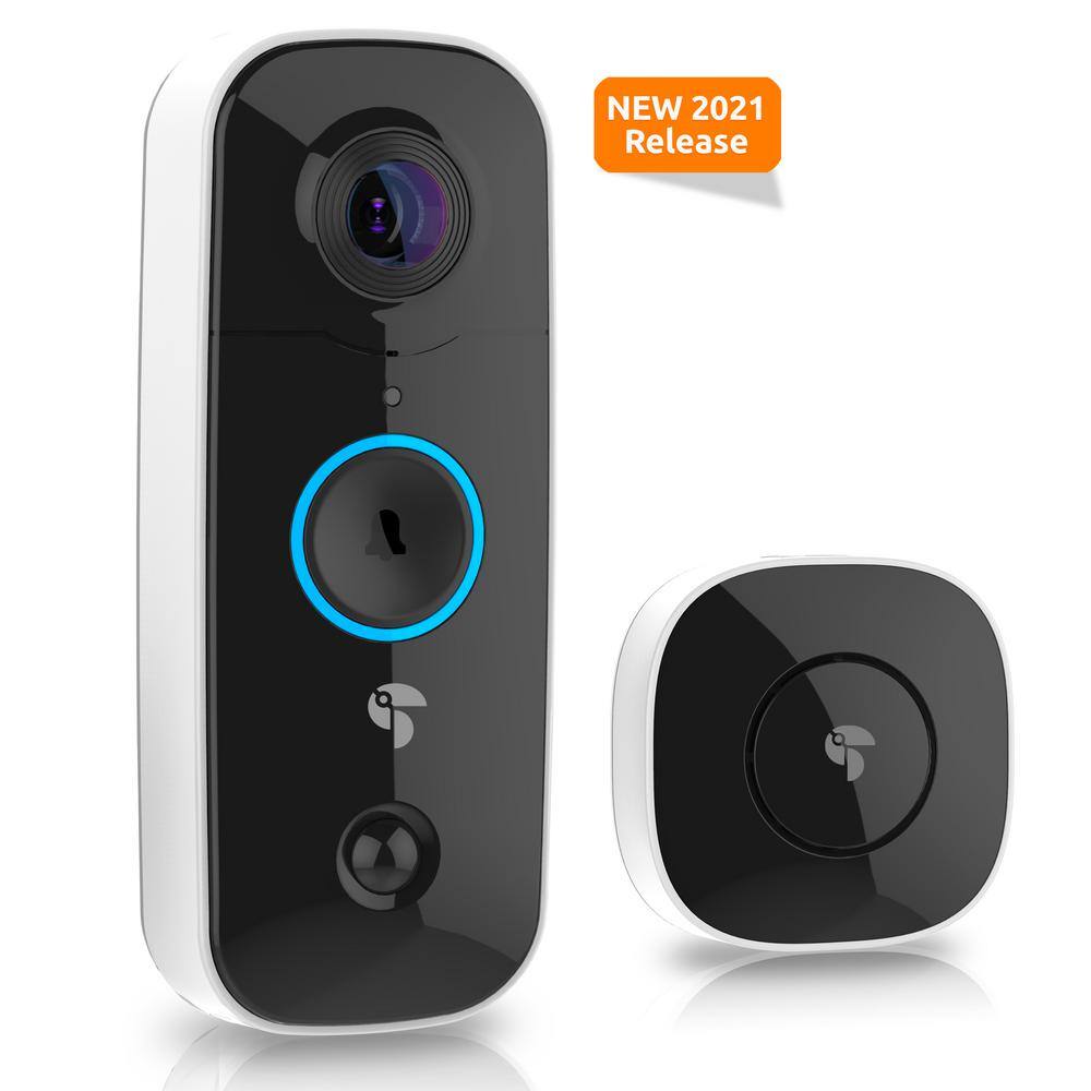 Toucan 1-Channel 1080p HD 180-Degree with Wi-Fi and 2-Way Communication Wireless Video Doorbell Camera TVD200WU