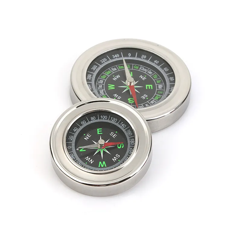 60mm Stainless Steel Survival Pocket mini Compass for Camping Hiking Boating good price