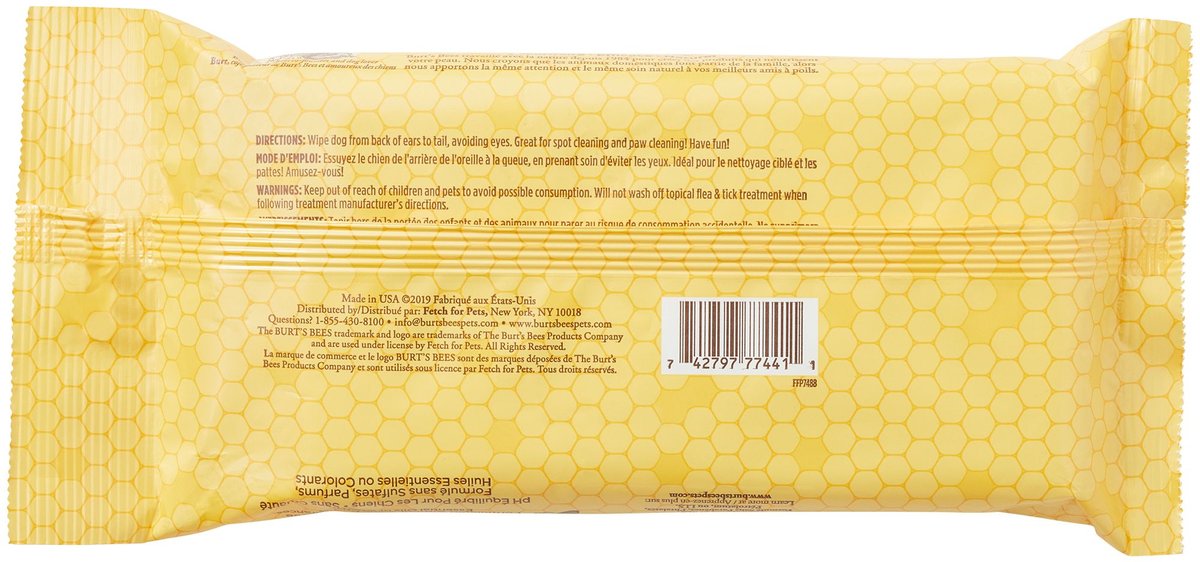 Burt's Bees Multipurpose Wipes with Honey For Dogs