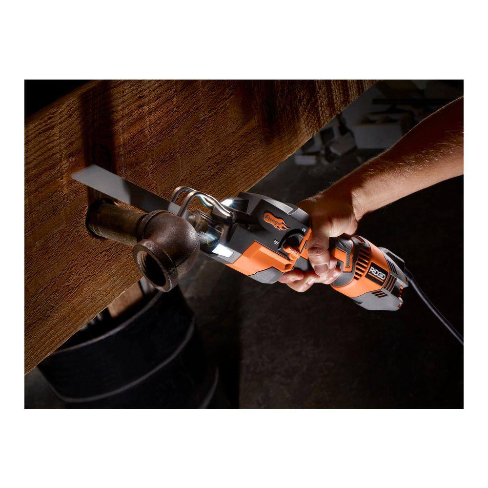 RIDGID Thru Cool 6 Amp Corded 1-Handed Orbital Reciprocating Saw Kit R3031