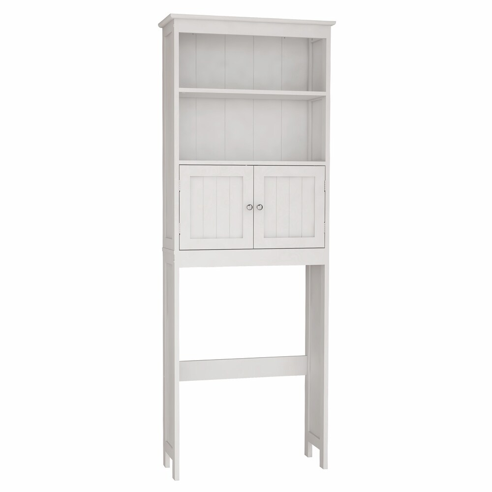 Over The Toilet Bathroom Storage Cabinet with 2 Doors  Shelf