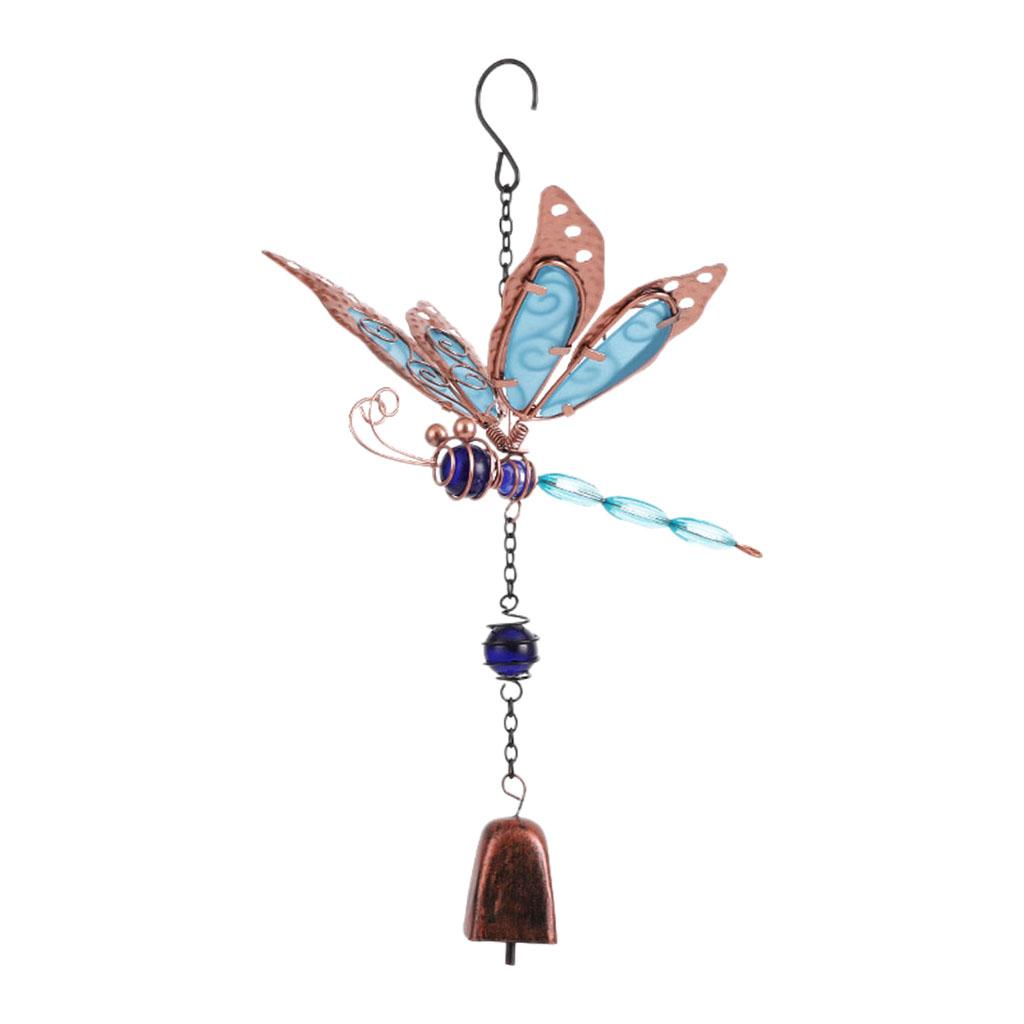 Luminous Wind Chime， Unique Outdoor Indoor Hanging Mobile Windchime， for Garden Blue Bell