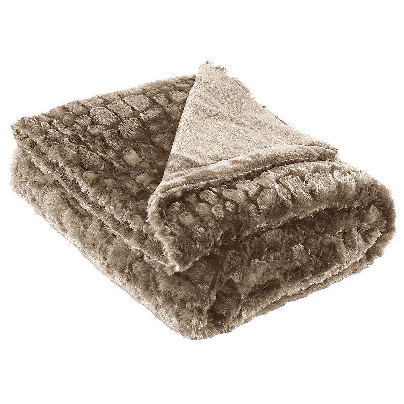 Modern Threads Luxury Gator Faux Fur Throw