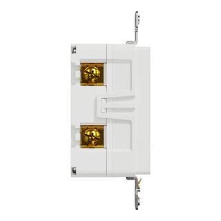 Square D X Series 20 Amp 125-Volt Outdoor Tamper Resistant GFCI Duplex Outlet Decorator Receptacle Back Wire Clamps Matte White SQR51203WH