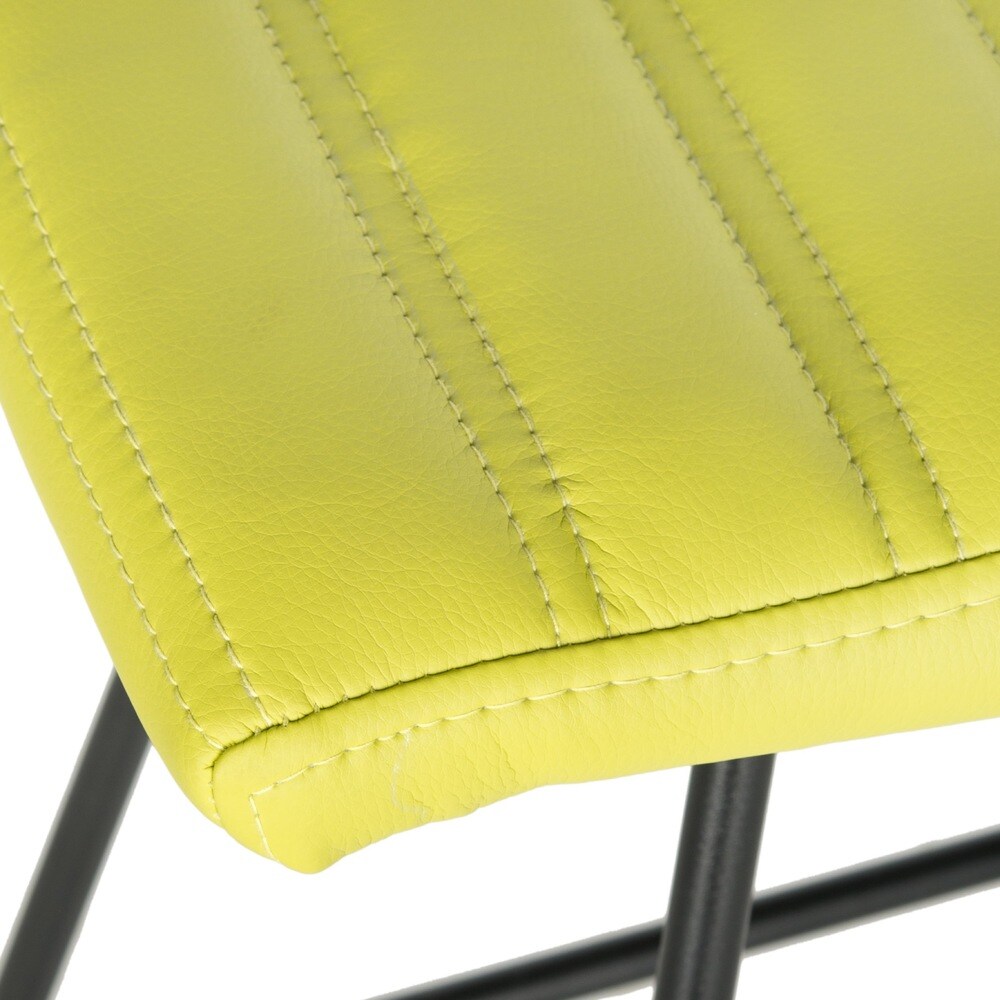 SAFAVIEH Mid Century Dining Akito Modern Green 27 inch Counter Stool (Set of 2)   16.5\