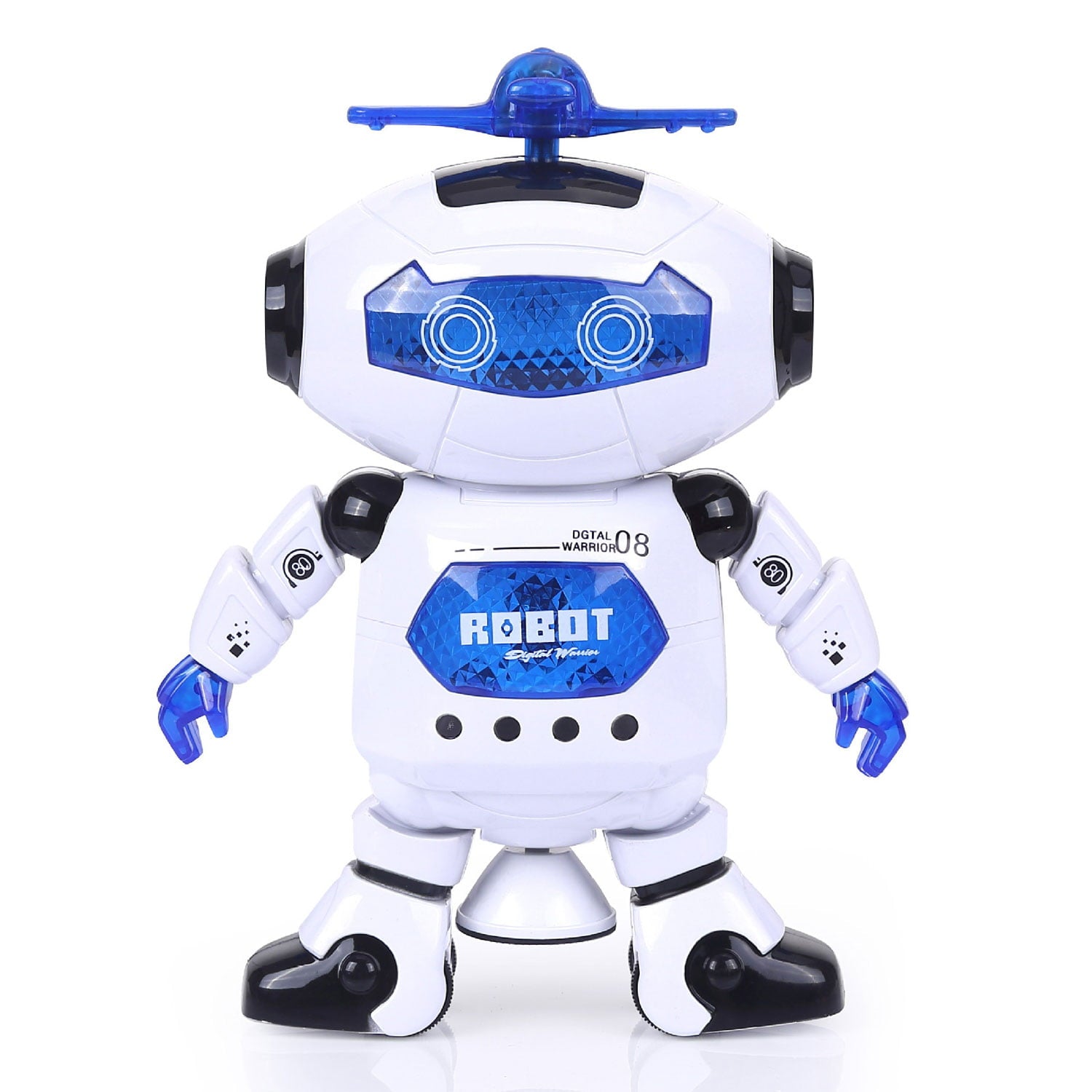 Walking Dancing Robot Toys for Toddlers Kids， 360° Body Spinning LED Lights and Music