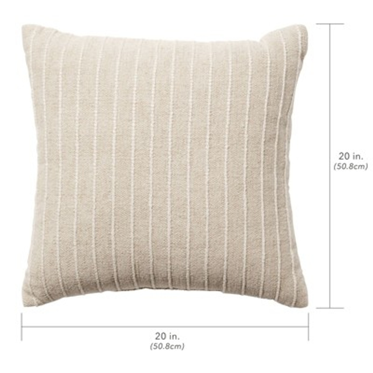 Nate Home by Nate Berkus Textured Decorative Pillow， 20 x 20， Natural/Tan