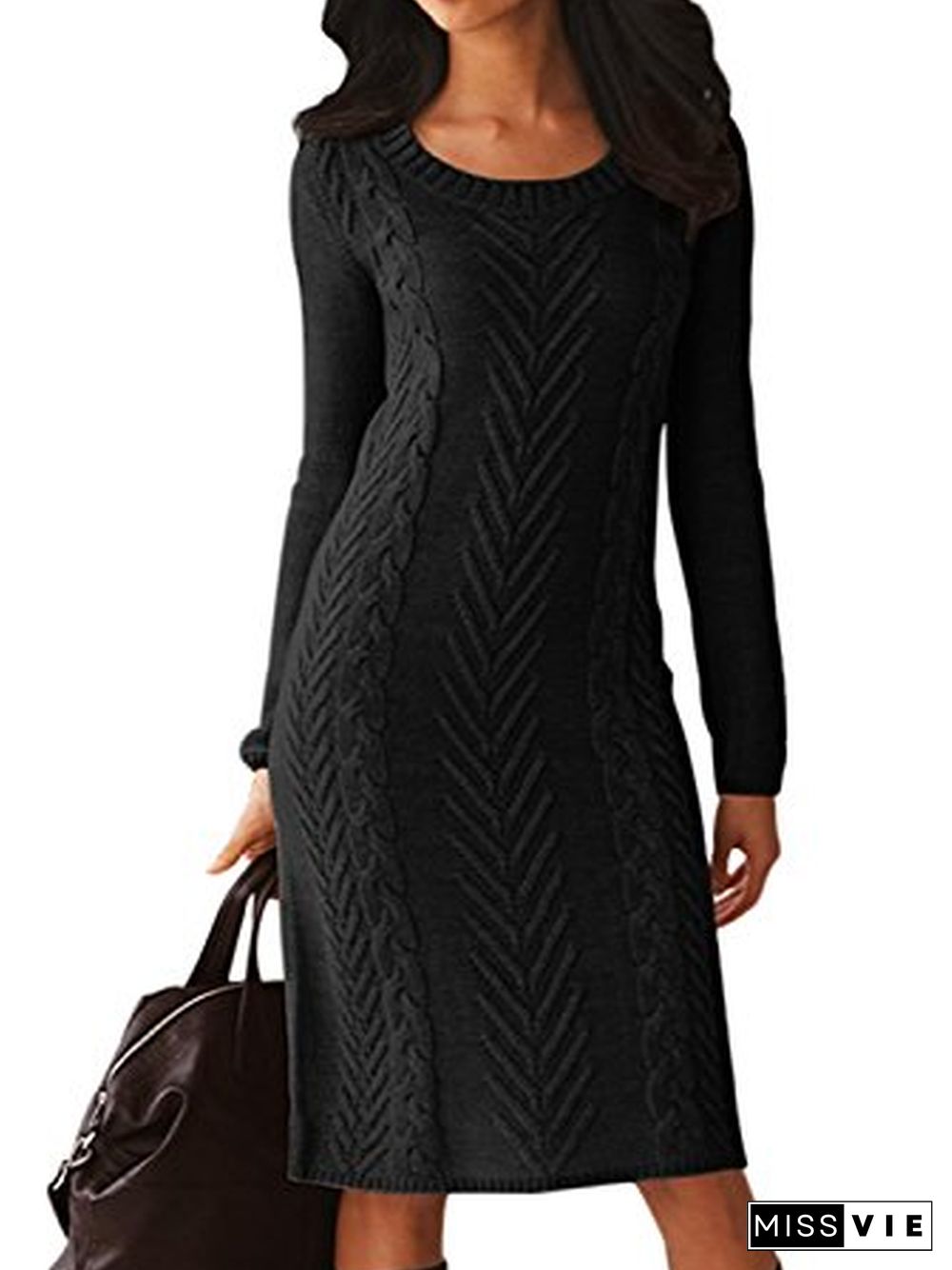 Long Sleeve Knitted Fall Dresses