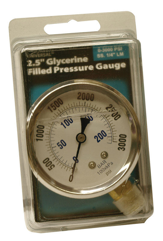 PRESSURE GAUGE 0-3K PSI