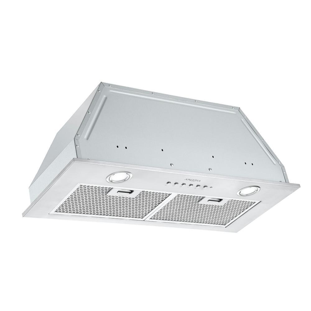 Ancona Inserta III 28 in Ducted Insert Range Hood in Stainless Steel with LED and Night Light Feature