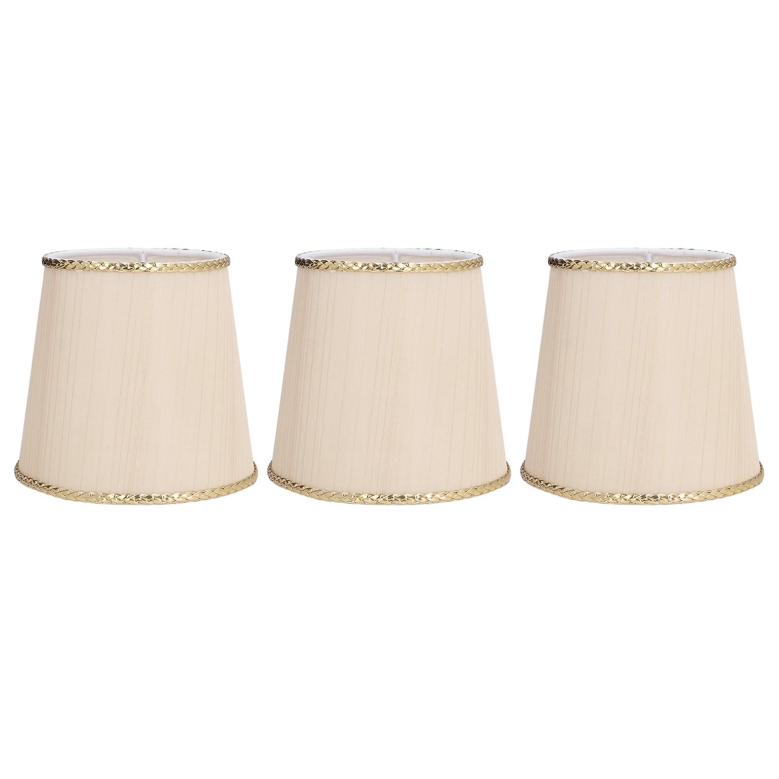 3Pcs Small Lamp Shades Soft Cloth Hand Crafted Safe Design Easy Assembly High Transmittance Widely Used Table Lampshade