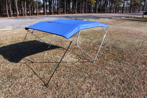 New Royal Blue Pontoon / Deck Boat Vortex 4 Bow Bimini Top 12' Long， 91-96